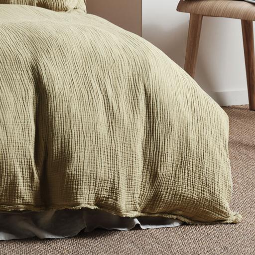 Linen House Elysian Eucalyptus Quilt Cover Set - Soft & Breathable Queen Size Bedding for All Seasons | Perfect for Master Bedroom, Guest Room & Vacation Homes