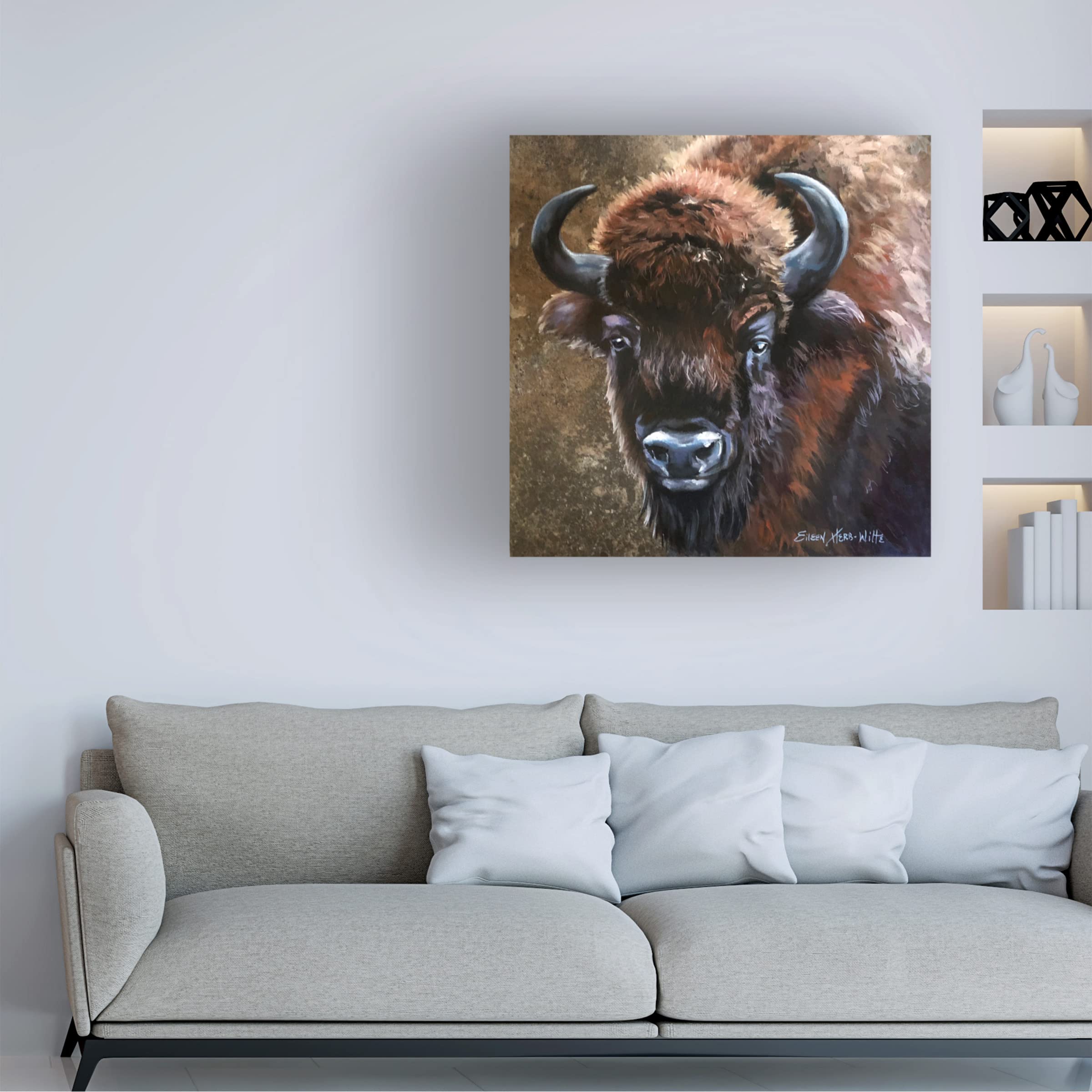 Buffalo Bob Canvas Art by Eileen Herb-Witte - Premium Trademark Fine Art Wall Decor for Living Room, Bedroom & Office