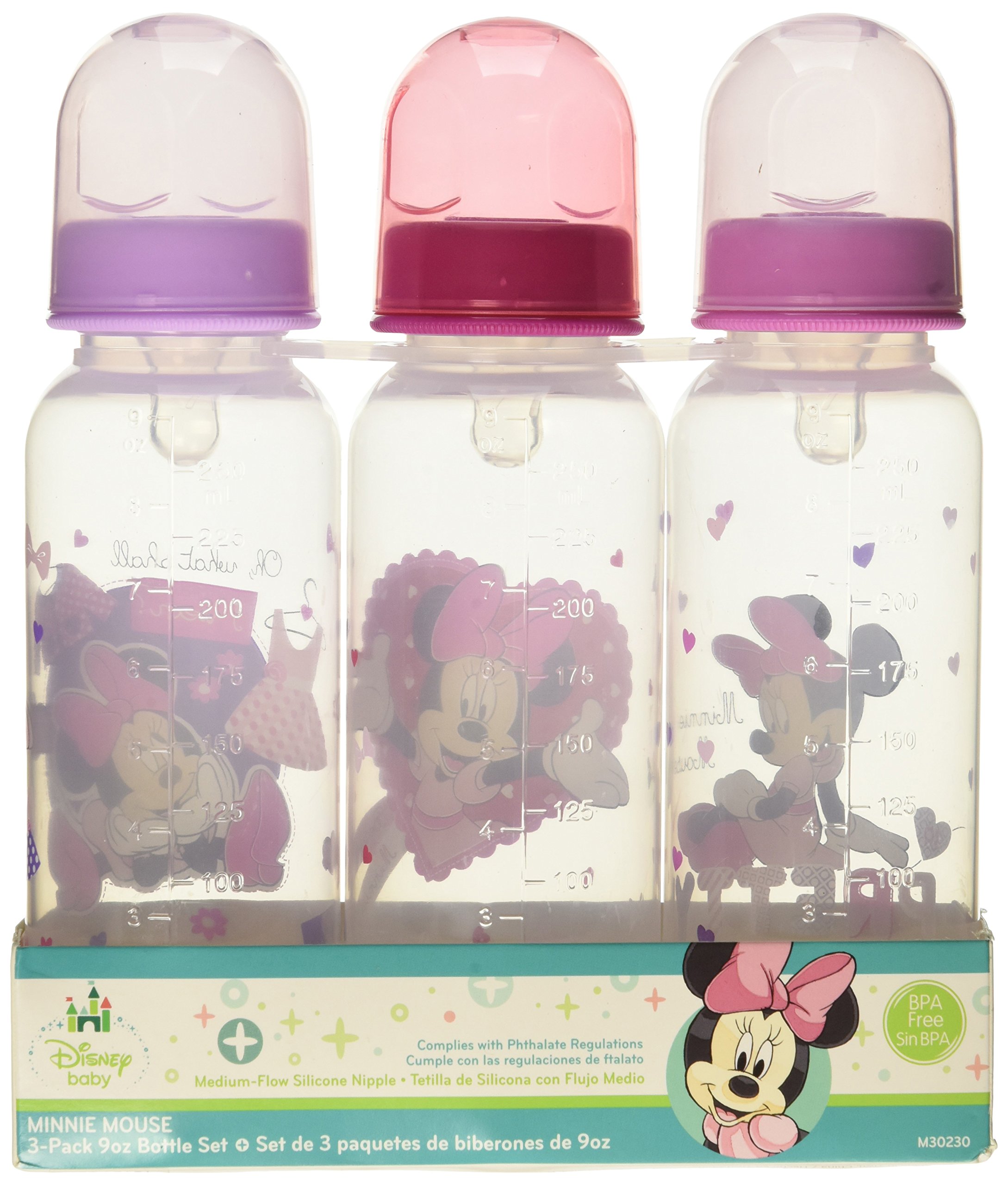 Minnie Mouse 3-Pack Stainless Steel Water Bottle Set for Kids - BPA-Free, Leak-Proof, Insulated Tumblers for School, Travel & Disney Theme Parks
