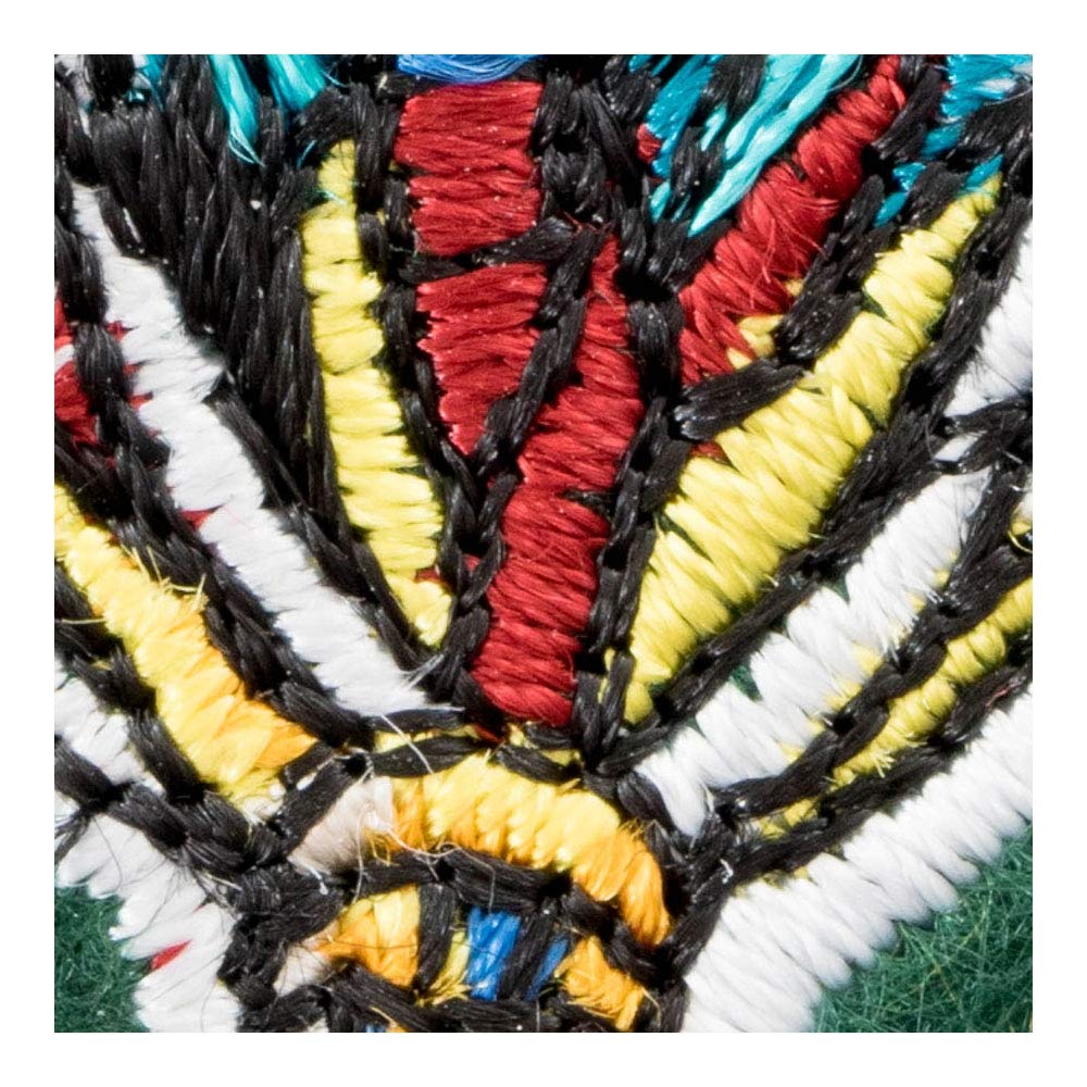 Feather Turquoise Iron On Patches for Clothing & Jeans - 1.25x4in Small DIY Sew On Embroidered Patches for Jackets, Bags, Hats - Native American Indian Style Decorative Patches | Perfect for Denim Repair, Fashion Customization & Boho Accessories