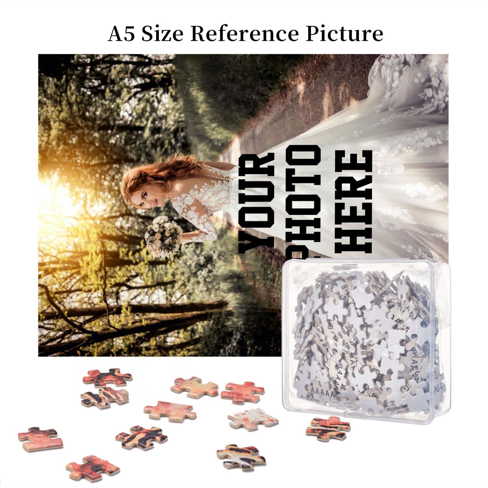 500-Piece Custom Photo Puzzle - Personalized Jigsaw Puzzle with Your Image or Text - 300/500/1000 Pieces - Perfect Gift for Adults & Teens - Great for Family Game Nights, Birthday Presents & Home Decor