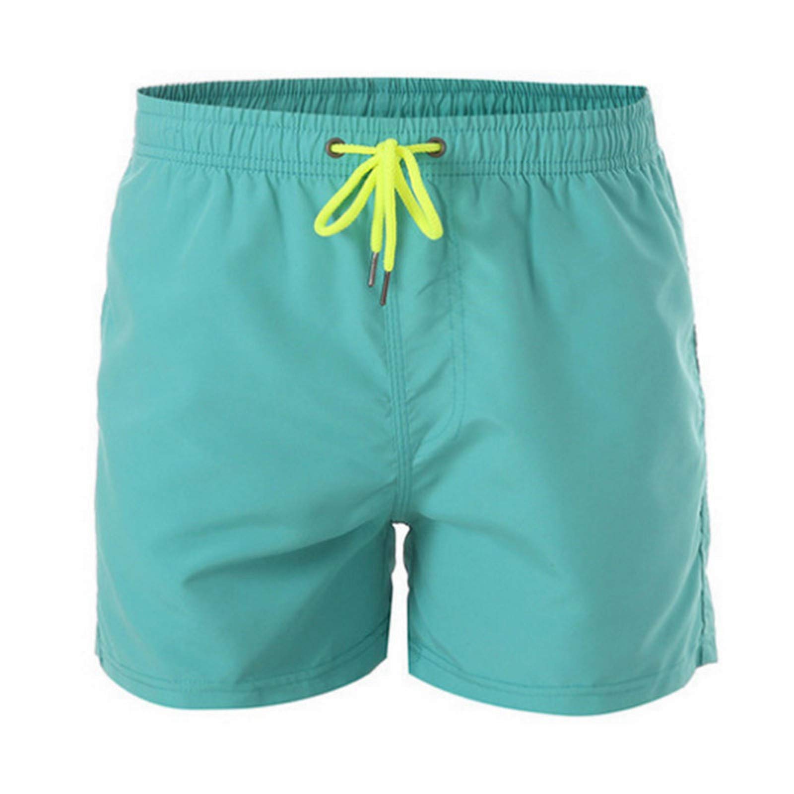 YHEGHT Quick-Dry Men's Beach Shorts with Inner Liner - Plaid Swim Trunks for Swimming, Surfing & Casual Wear