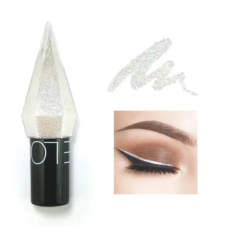 Glitter Diamond Shiny Eyeliner - Waterproof Long-Lasting Eye Makeup for Parties & Special Occasions