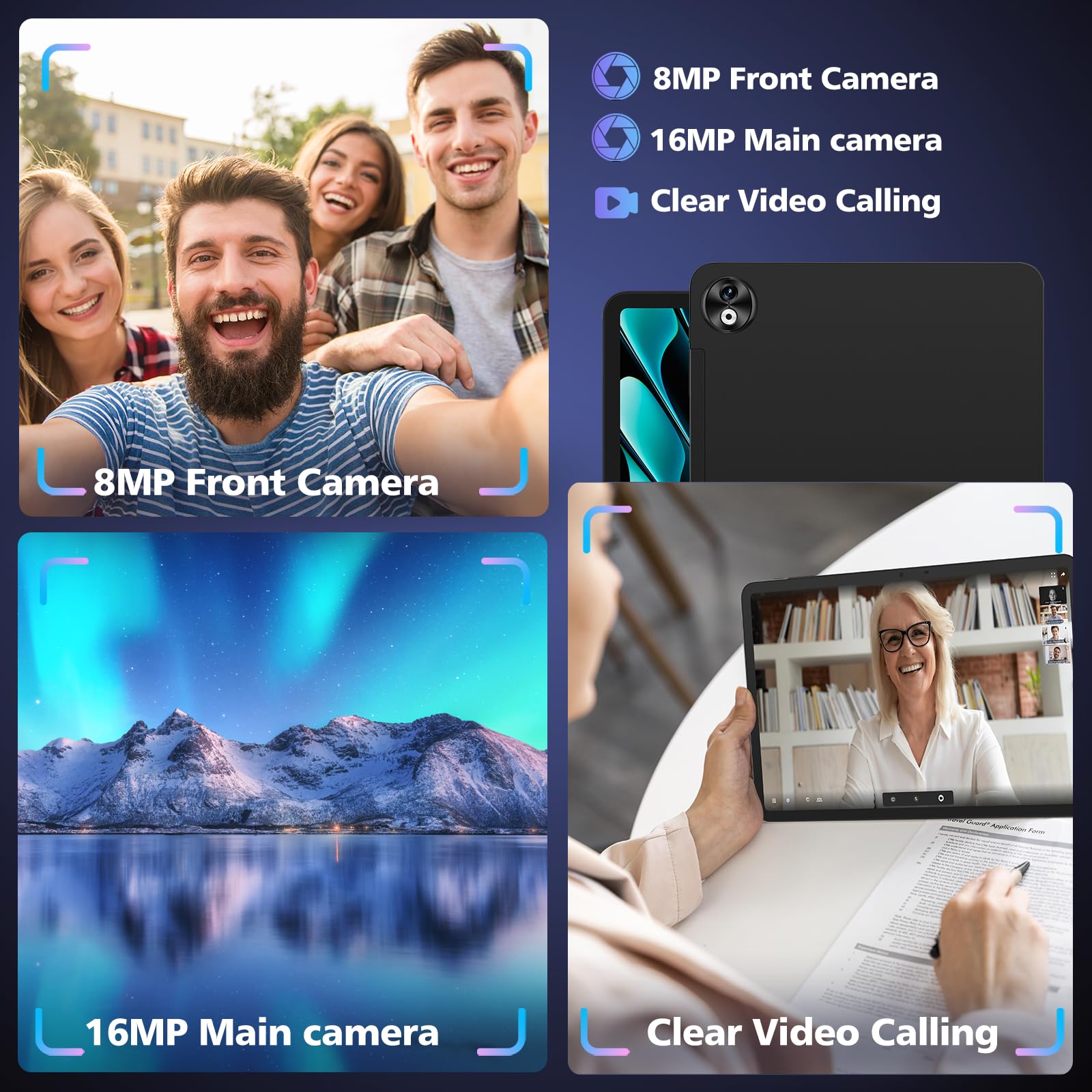 DOOGEE T40 Pro 12 Inch Android 14 Tablet - 512GB ROM + 20GB RAM, Helio G99 Gaming Processor, 10800mAh Battery, 2.4K Display - Ultra-Thin 7.6mm Design with 5G WiFi, Hi-Res Speakers, OTG, GPS & 4G LTE (Black) - Perfect for Gaming, Streaming & Productivity on the Go