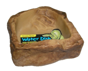 Exo Terra Reptile Water Dish - Large Size for Lizards, Snakes & Amphibians - Durable & Easy to Clean Pet Terrarium Water Bowl - Perfect for Bearded Dragons, Geckos & Turtles (Use in Desert, Tropical & Forest Terrariums)