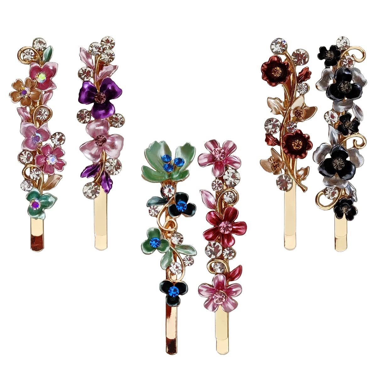 Vintage Flower Hair Clips 6PCS - 2.4