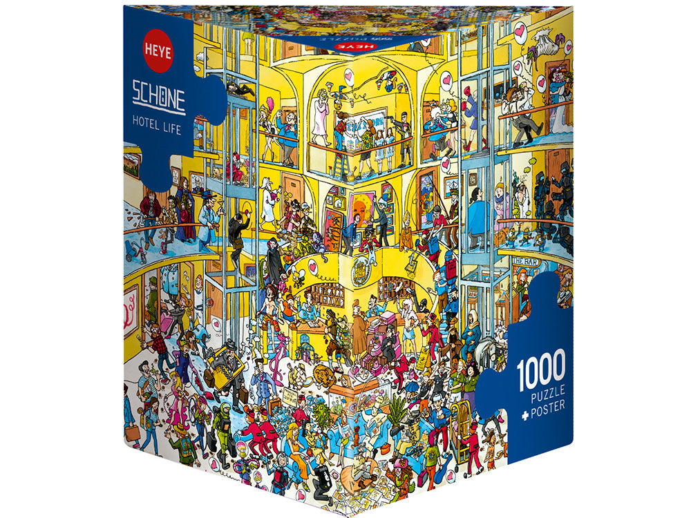 Heye 1000-Piece Triangular Jigsaw Puzzle - Beautiful Hotel Life Scene | Challenging Adult Puzzle for Relaxation & Home Decor