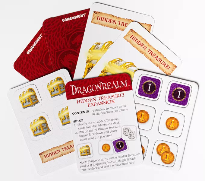 Dragonrealm: Hidden Treasure Expansion - Board Game Adventure Expansion Pack for Fantasy RPG Enthusiasts - Perfect for Game Nights & Themed Parties