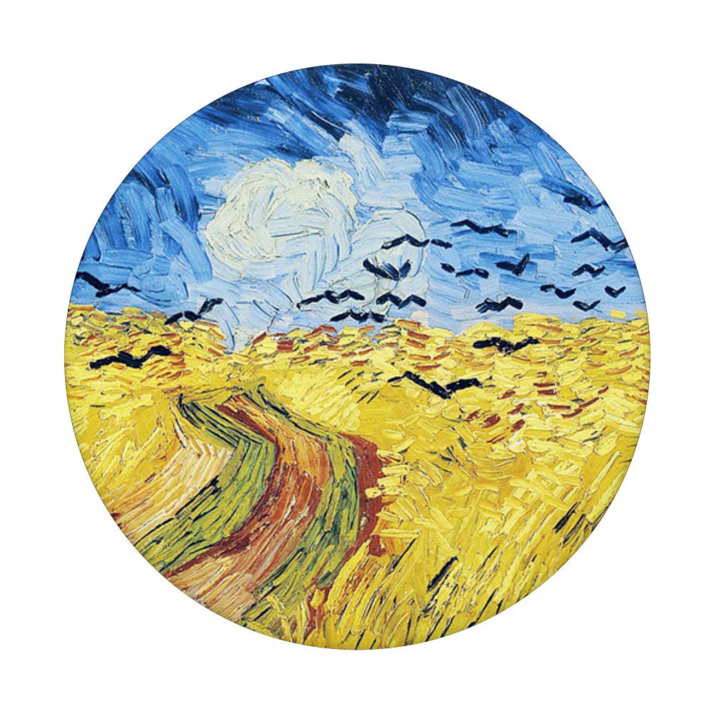 Vincent Van Gogh Wheatfield with Crows Pop Grip - Swappable Phone & Tablet Grip for Art Lovers, Perfect for Daily Use, Travel, and Gift Giving