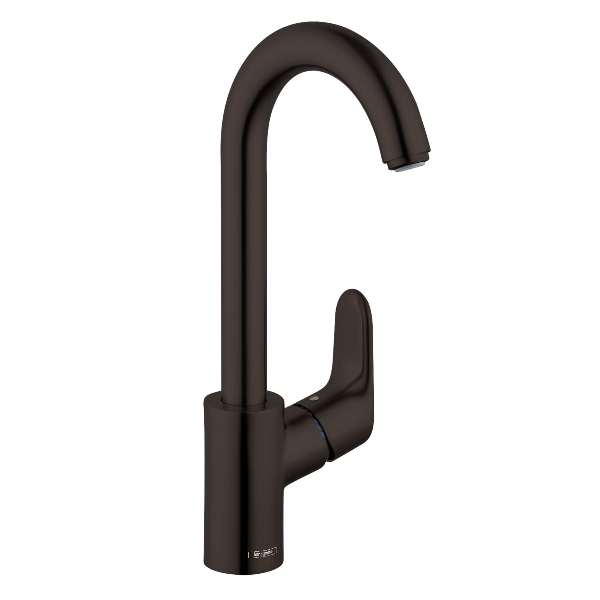 Hansgrohe Focus Matte Black Single Hole Kitchen Faucet - Bar Sink Faucet for Modern Kitchens, Restaurants & Coffee Bars (Model 04507671)