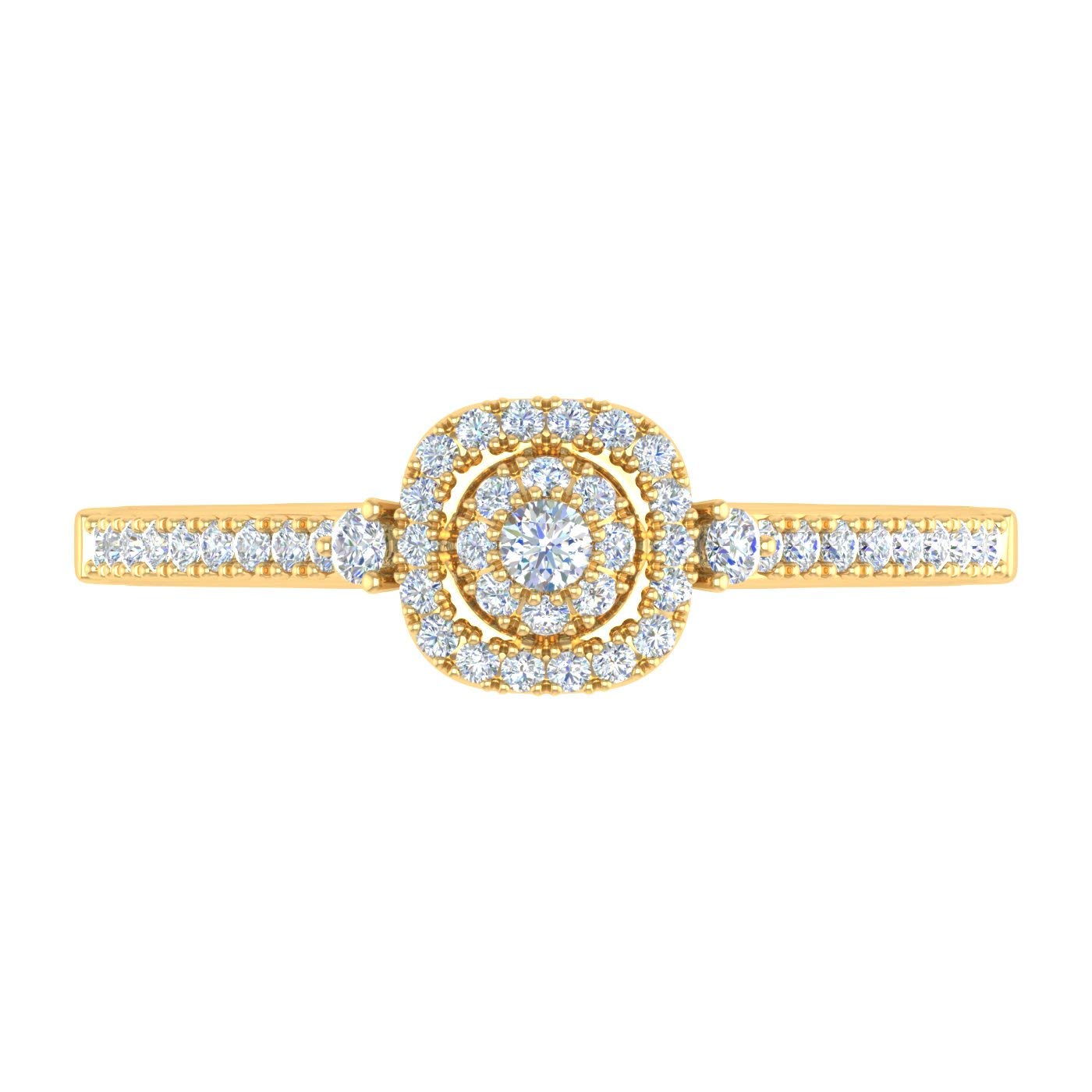 1/4 Carat Diamond Engagement Ring in 10K Solid Gold - IGI Certified for Wedding Proposal & Anniversary Gift
