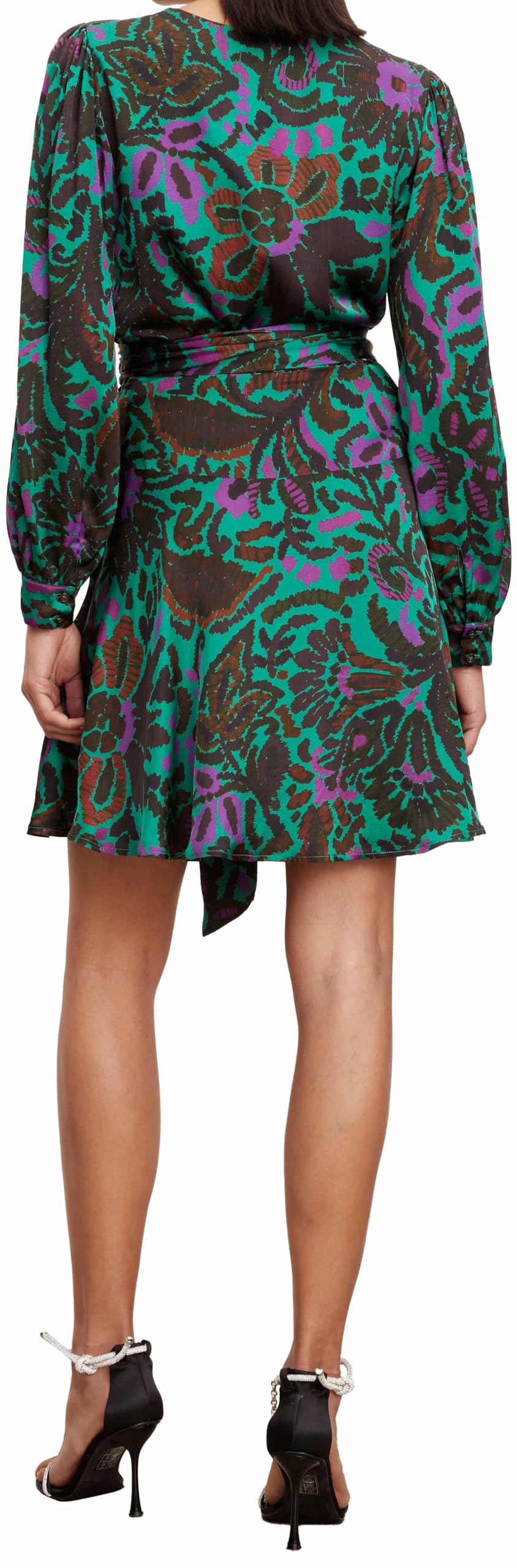 Velvet by Graham & Spencer Women's Bridget Printed Satin Dress - Elegant Floral Pattern, Comfortable Fit for Parties, Weddings & Special Occasions