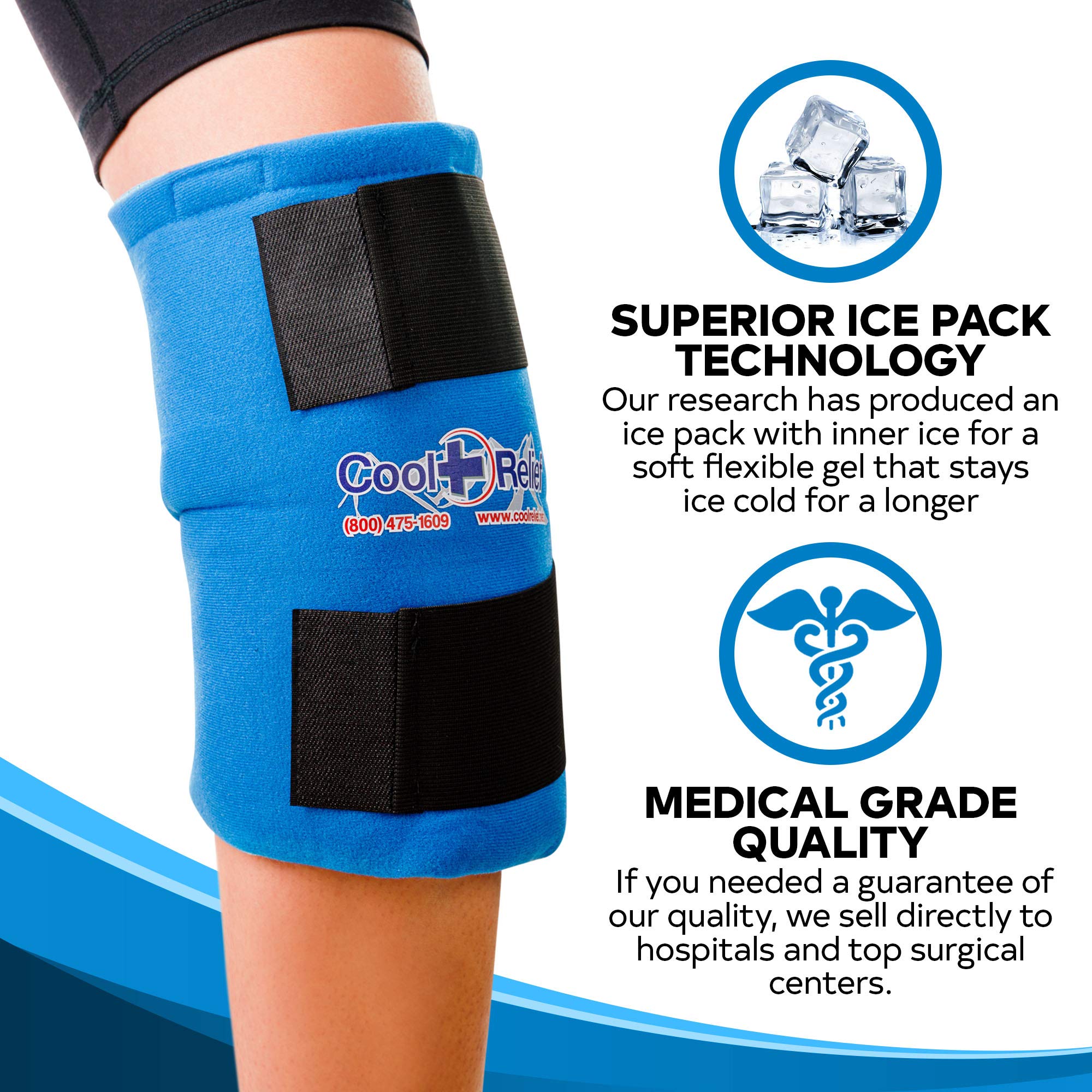 Reusable Knee Ice Wrap with Compression (11” x 12”) - Flexible Cold Therapy Pack for Injuries, Joint Pain Relief & Faster Recovery - Perfect for Post-Workout, Arthritis, Surgery Recovery & Sports Injuries