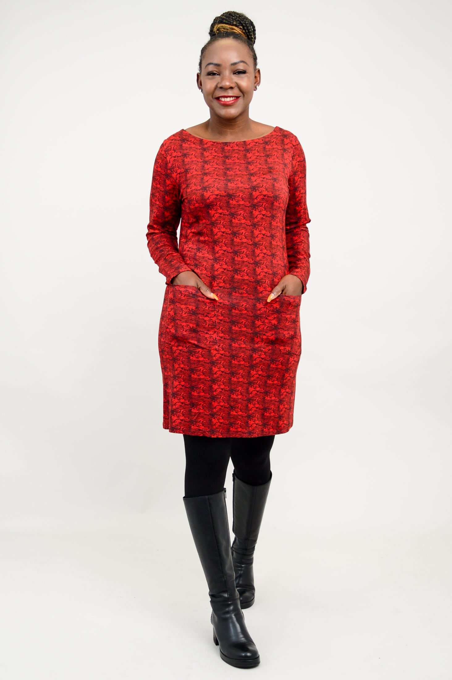 Lola Long Sleeve Dress - Soft Bamboo Fabric for Women | Intro Vision Collection | Perfect for Office Wear, Date Night & Fall Layering
