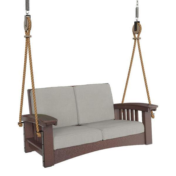 Premium Mission Lounge Rope Swing - Heavy Duty Indoor/Outdoor Hanging Chair for Backyard, Patio & Nursery - Perfect for Relaxation, Reading & Playtime