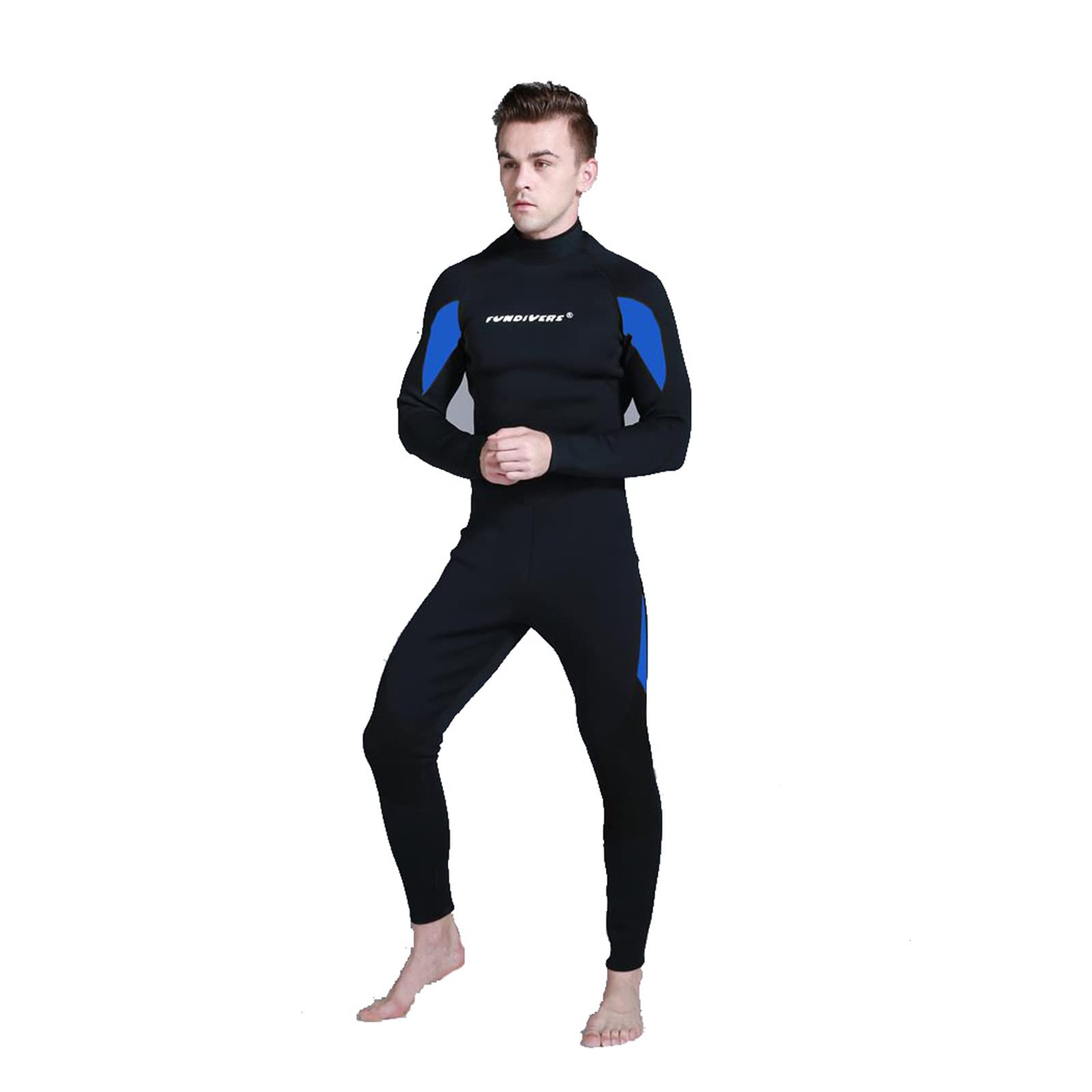 3mm Neoprene Full Wetsuit for Men - Scuba Diving, Surfing & Swimming with Back Zip - Thermal Protection for Cold Water Sports | Perfect for Ocean Adventures, Snorkeling & Water Activities