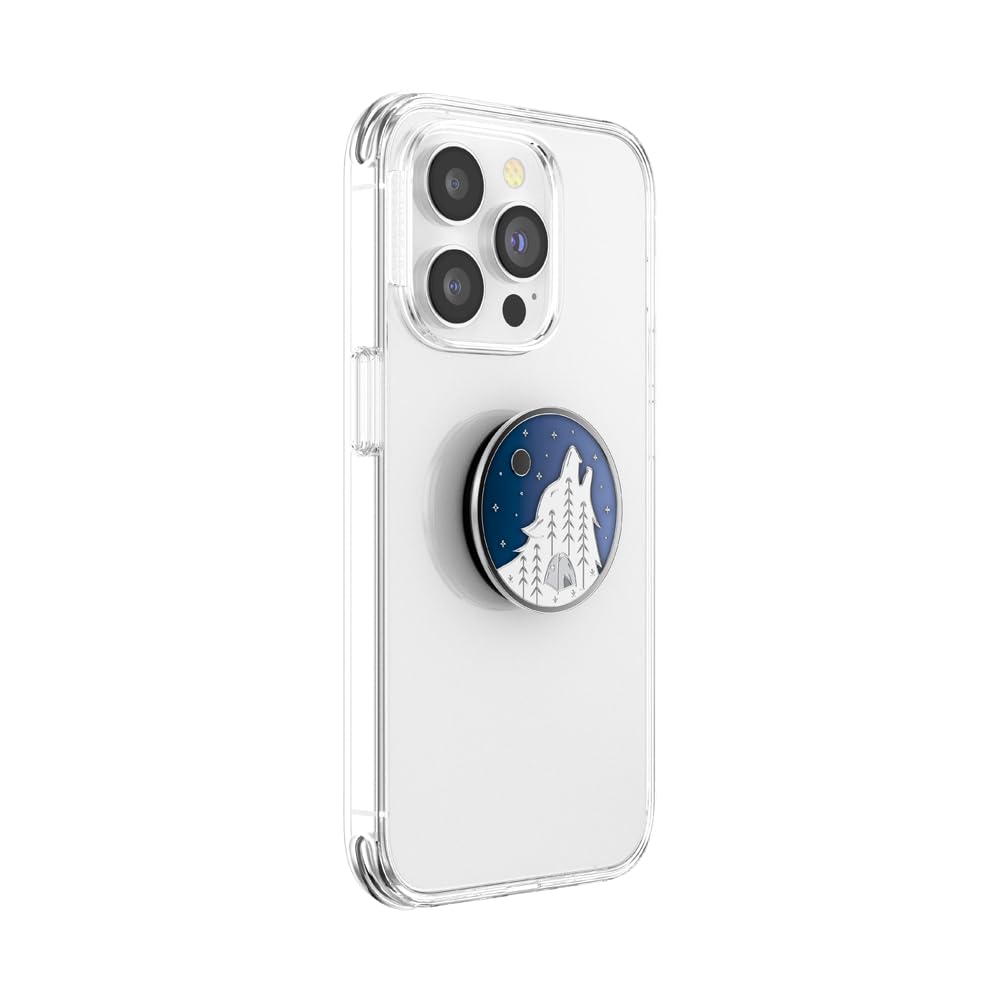 PopSockets Expanding Phone Grip with Kickstand - Adhesive Phone Holder for iPhone & Samsung - Durable Enamel Howl Design - Perfect for Hands-Free Viewing, Gaming & Selfies