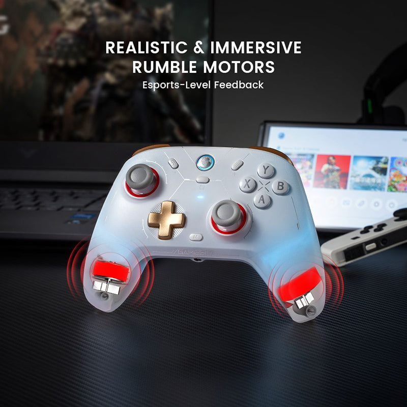 GameSir Cyclone 2 Tri-Mode Wireless Gaming Controller with Charging Dock - Compatible with PC, PS4, PS5, Switch & Mobile - Ergonomic Design for Long Gaming Sessions