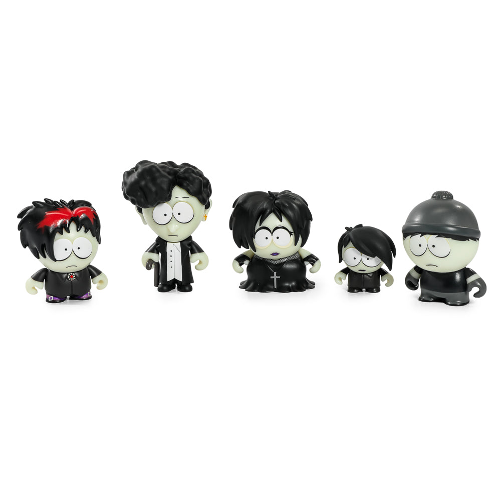 2024 Exclusive South Park Goth Kids Glow in The Dark Vinyl Figures 5-Pack Limited Edition Collectible – Perfect for Fans, Night Display & Pop Culture Collections