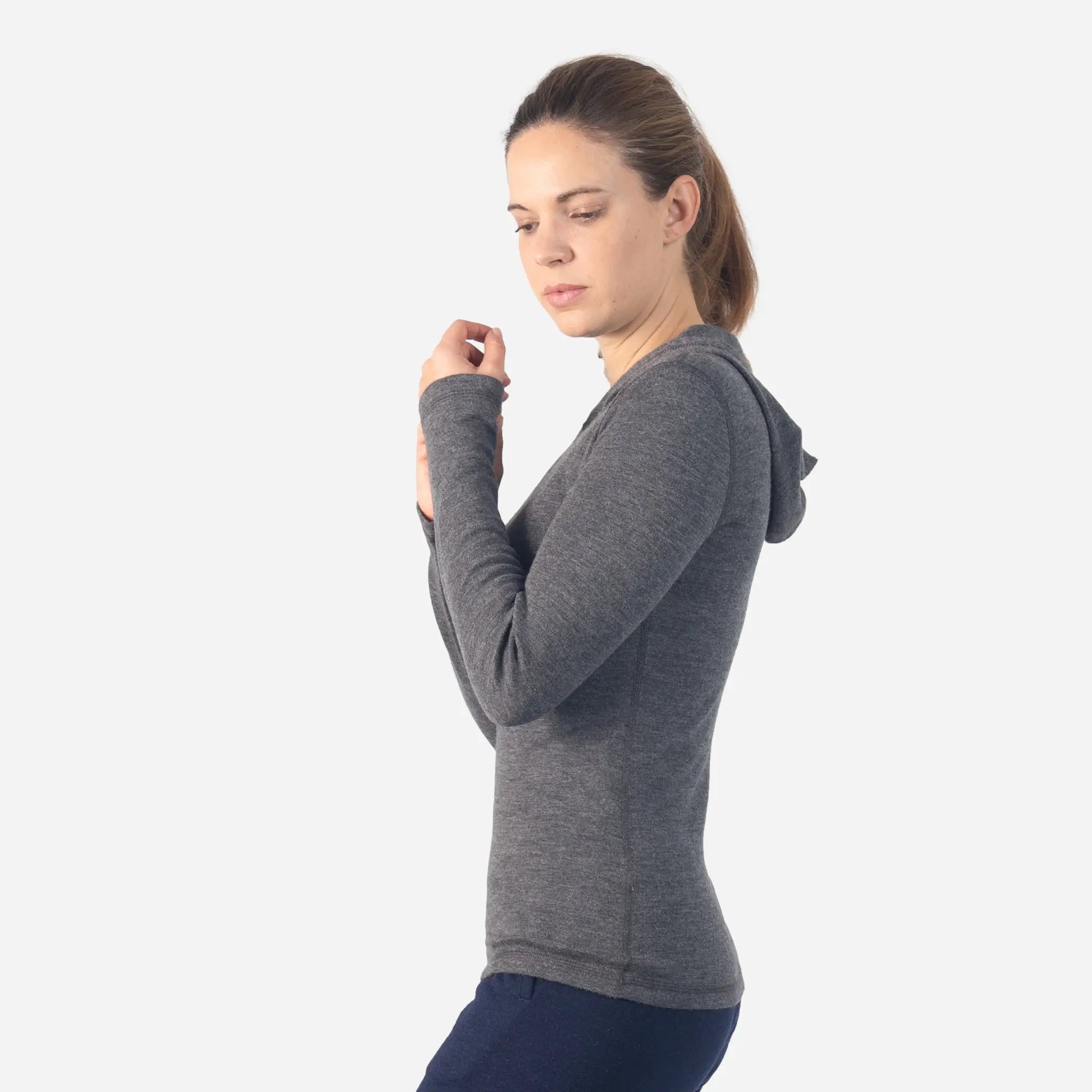 Women's Alpaca Wool Pullover Hoodie - Soft & Lightweight 300 GSM Winter Sweater for Women | Cozy Outdoor & Casual Wear
