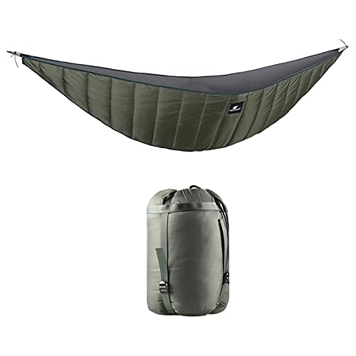 YUXI8541NO Winter Warm Hammock Underquilt - Insulated Sleeping Bag Blanket for Camping, Hiking & Outdoor Adventures - Green - Perfect for Cold Weather Camping and Backpacking Trips