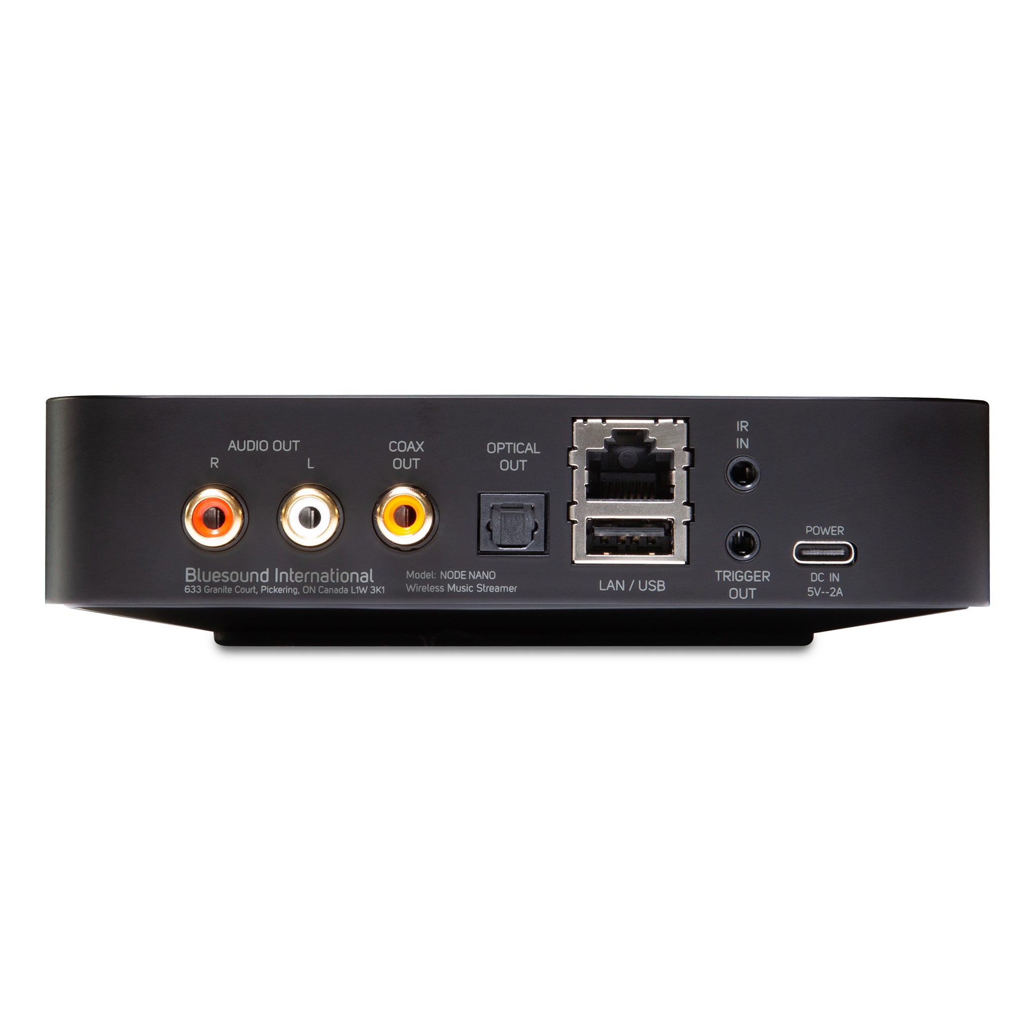 Bluesound NODE NANO Hi-Res Wireless Music Streamer with Built-in DAC - Perfect for Home Audio & Multi-Room Streaming Systems
