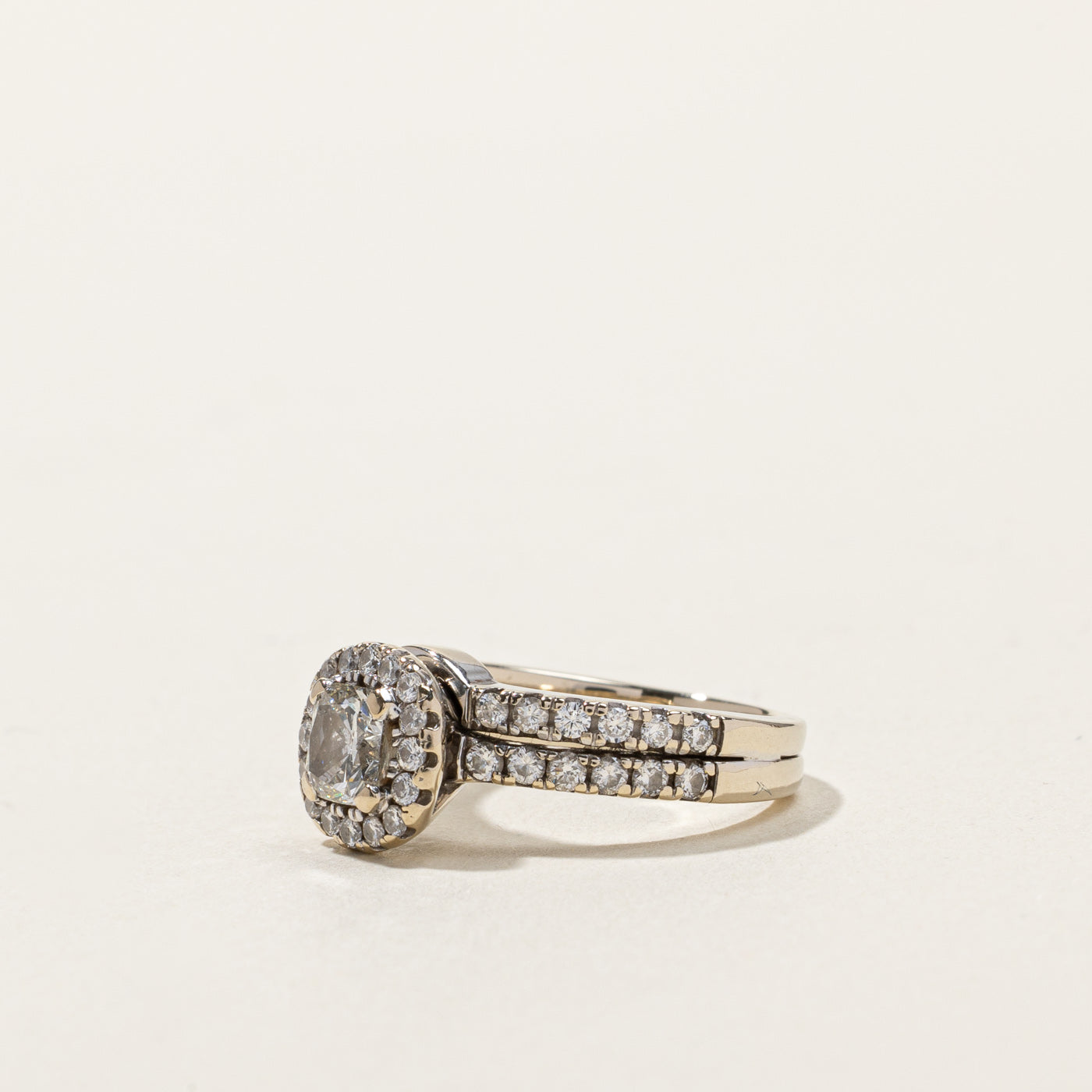 1.03ctw Halo Diamond Engagement Ring for Women - Size 3.75, Handcrafted Wedding Band, Perfect for Proposals & Anniversaries