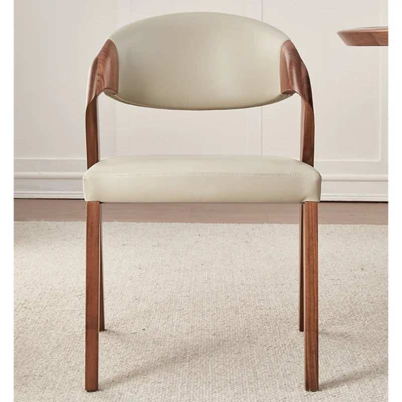 Handcrafted Black Walnut Solid Wood Dining Chair - Rustic Modern Kitchen & Dining Room Furniture for Home & Restaurant Use