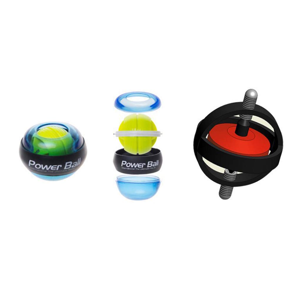 Power Wrist Ball Gyro Hand Grip Strengthener - Wrist & Forearm Exerciser for Strength Training, Carpal Tunnel Relief & Rehabilitation - Perfect for Athletes, Gamers & Office Workers