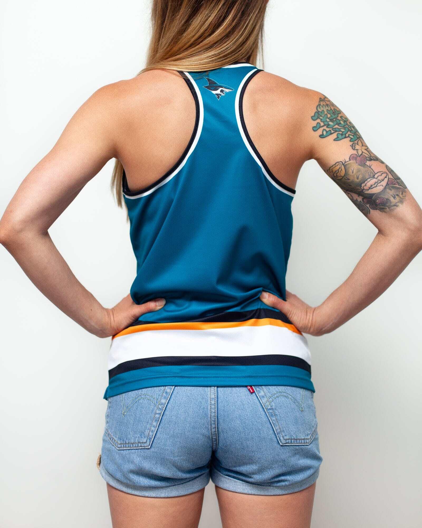 San Jose Sharks Women's Racerback Hockey Tank Top - NHL Hockey Fan Jersey for Women - Perfect for Game Day, Workouts & Casual Wear