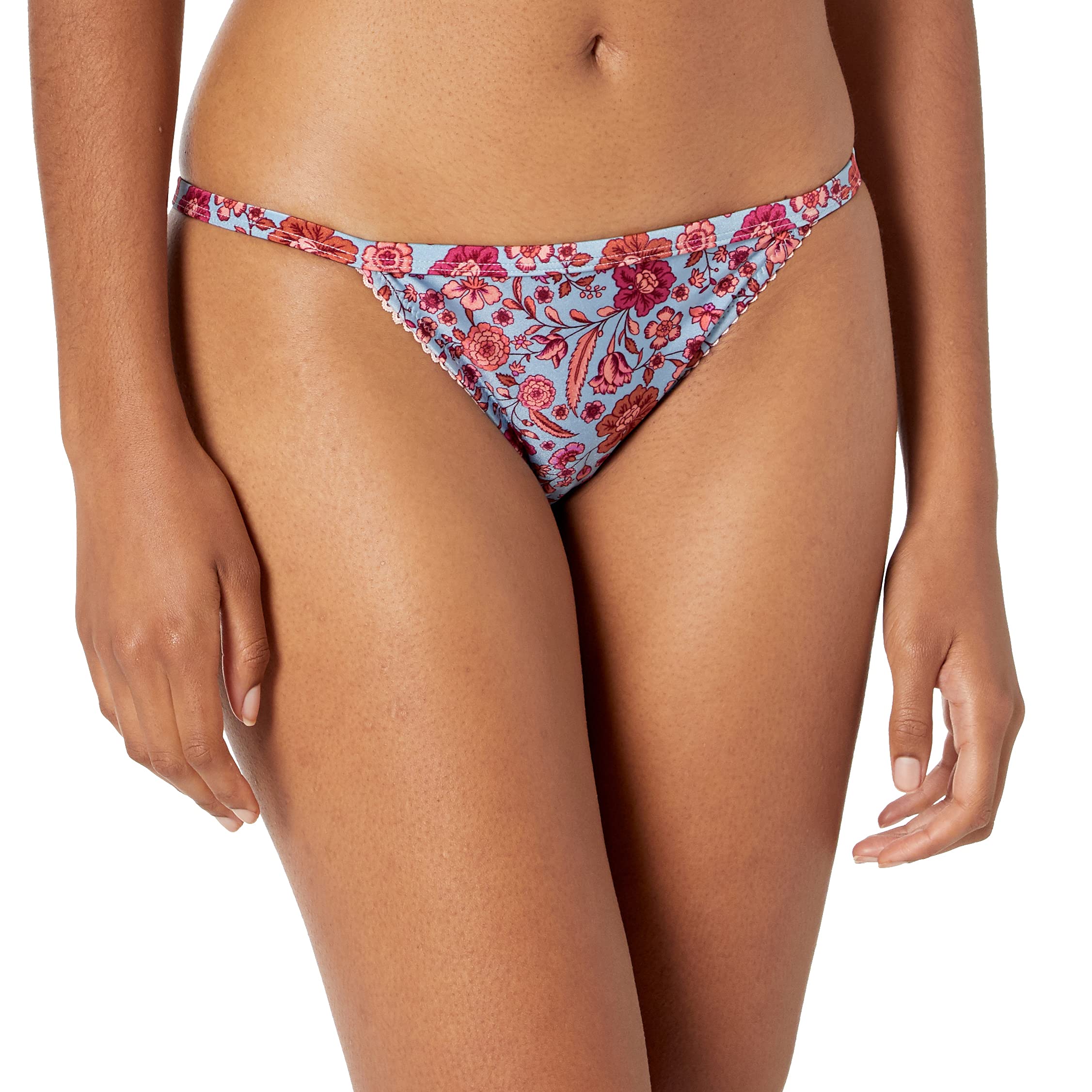 MINKPINK Women's Chloe Printed Band Swimsuit Bikini Bottom - High Waisted Swimwear for Beach, Pool & Summer Vacations