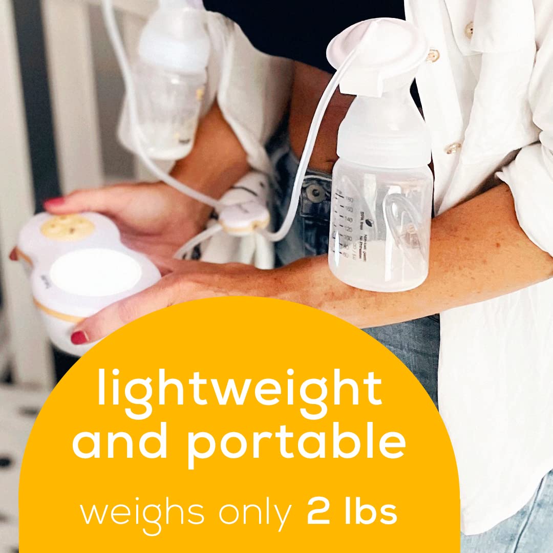Beurer BY70 Electric Dual Breast Pump - Double Comfortable Pumping, Portable Strong Suction with Travel Tote Bag - Ideal for Busy Moms at Home, Work or Travel