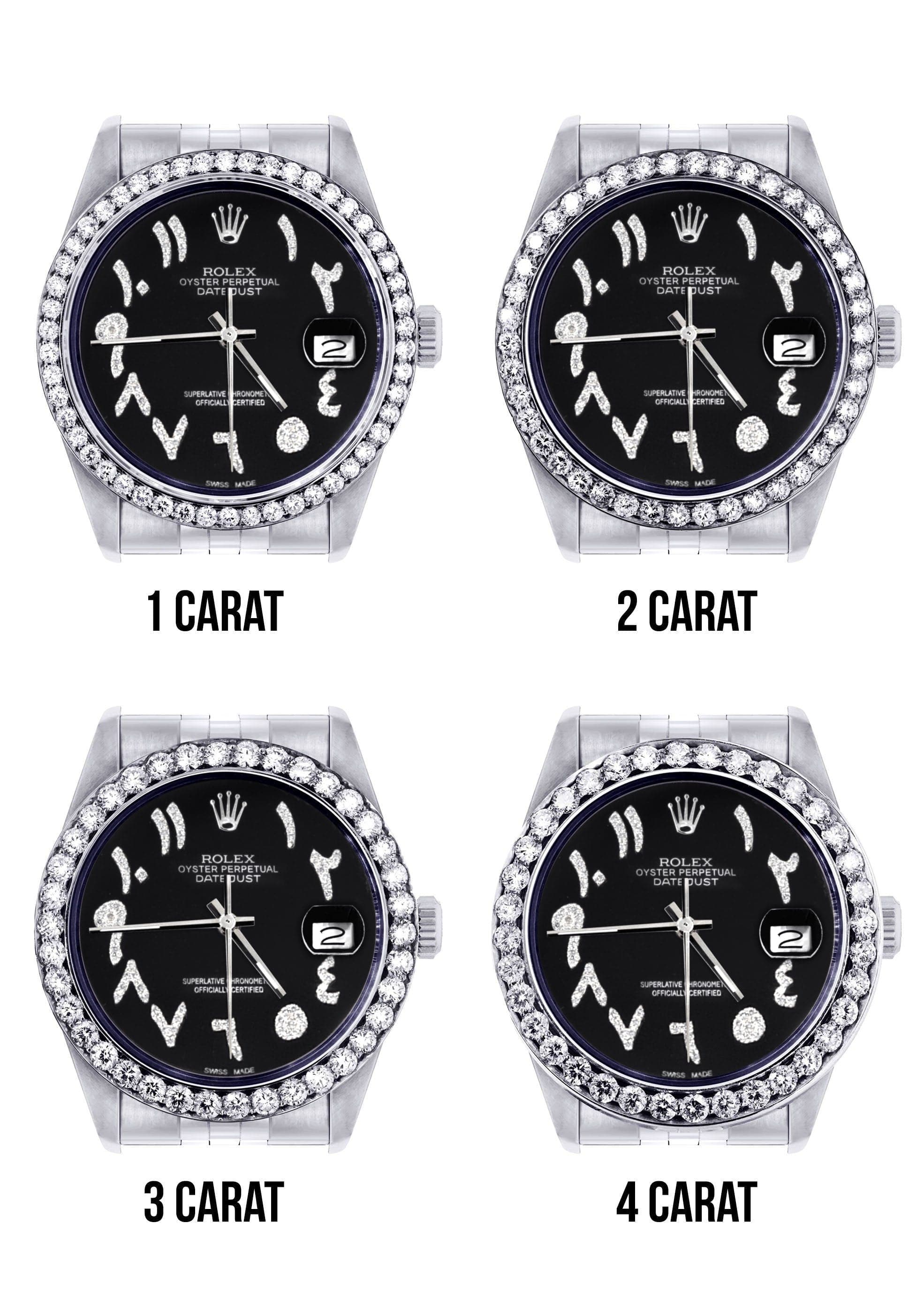 Authentic Rolex Datejust 36mm Watch with Diamond Black Arabic Dial & Jubilee Band - Hidden Clasp Luxury Timepiece for Men | Perfect for Business Meetings, Formal Events & Special Occasions
