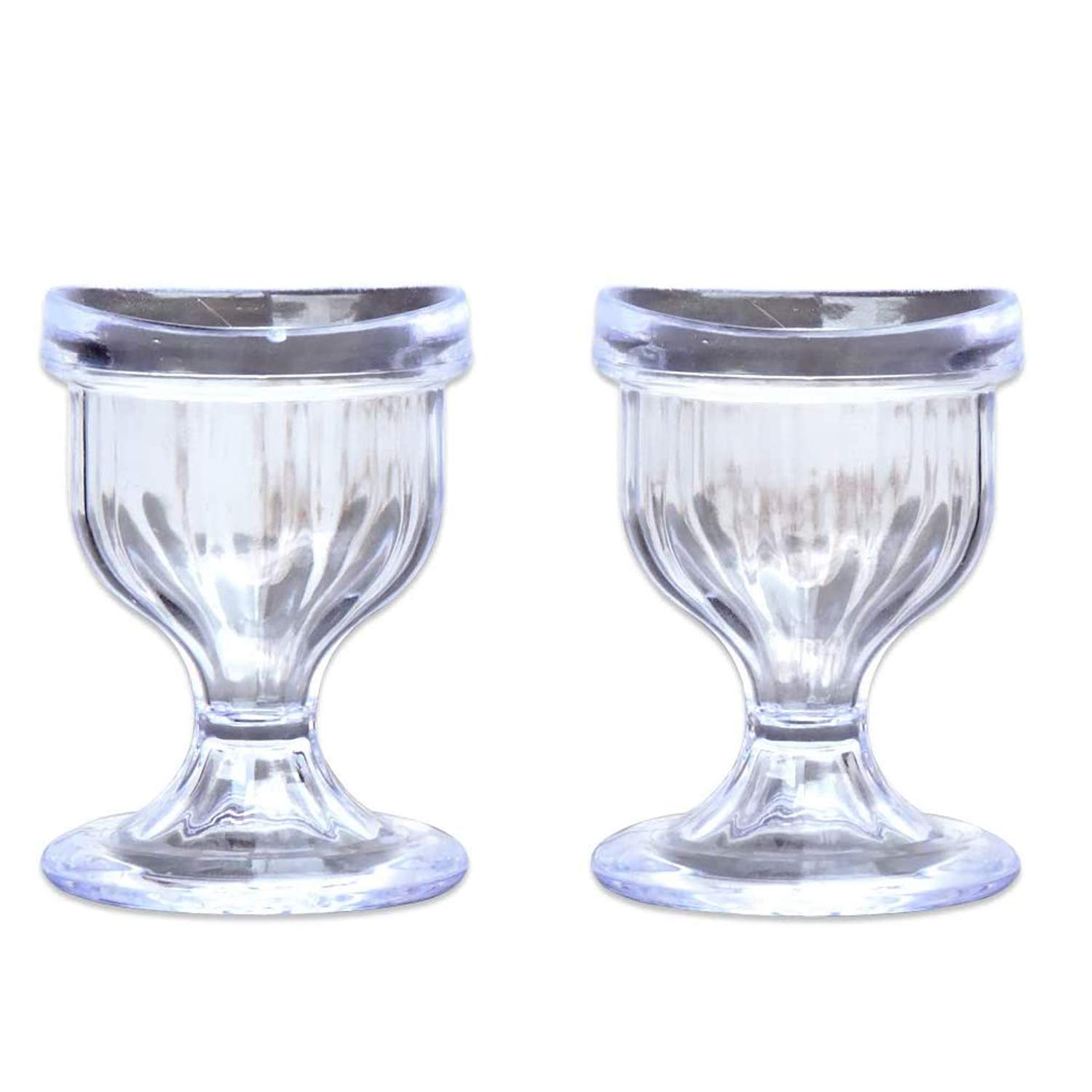 KannsSky Eye Wash Cups - Set of 2 Transparent Eye Cleaning Cups for First Aid, Rinse & Relief - Perfect for Allergies, Contacts, Irritation & Post-Surgery Care