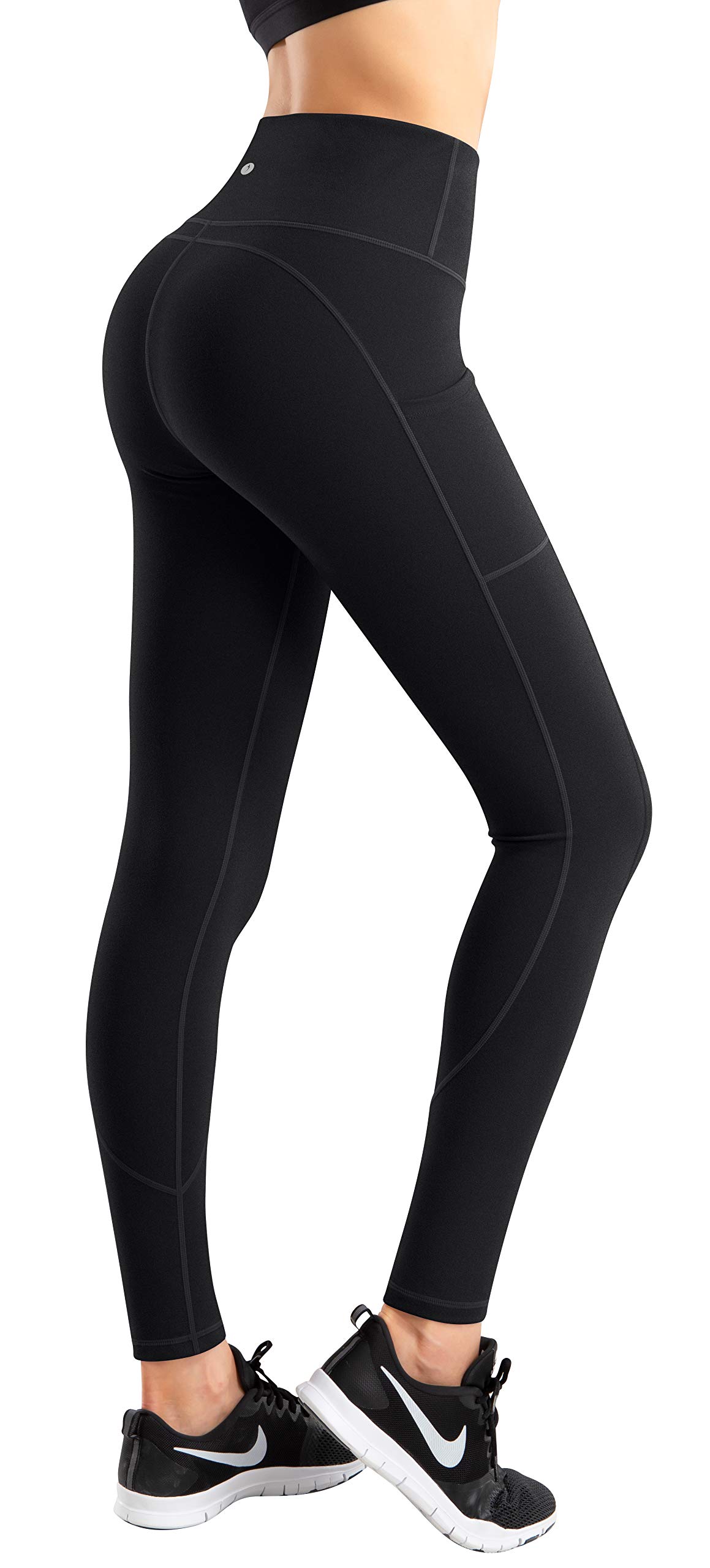Espidoo High Waist Women's Yoga Leggings - Soft Stretchy Capri Pants with 3 Pockets | 4-Way Stretch Workout Leggings for Yoga, Running & Gym | Comfortable Athletic Pants for Women