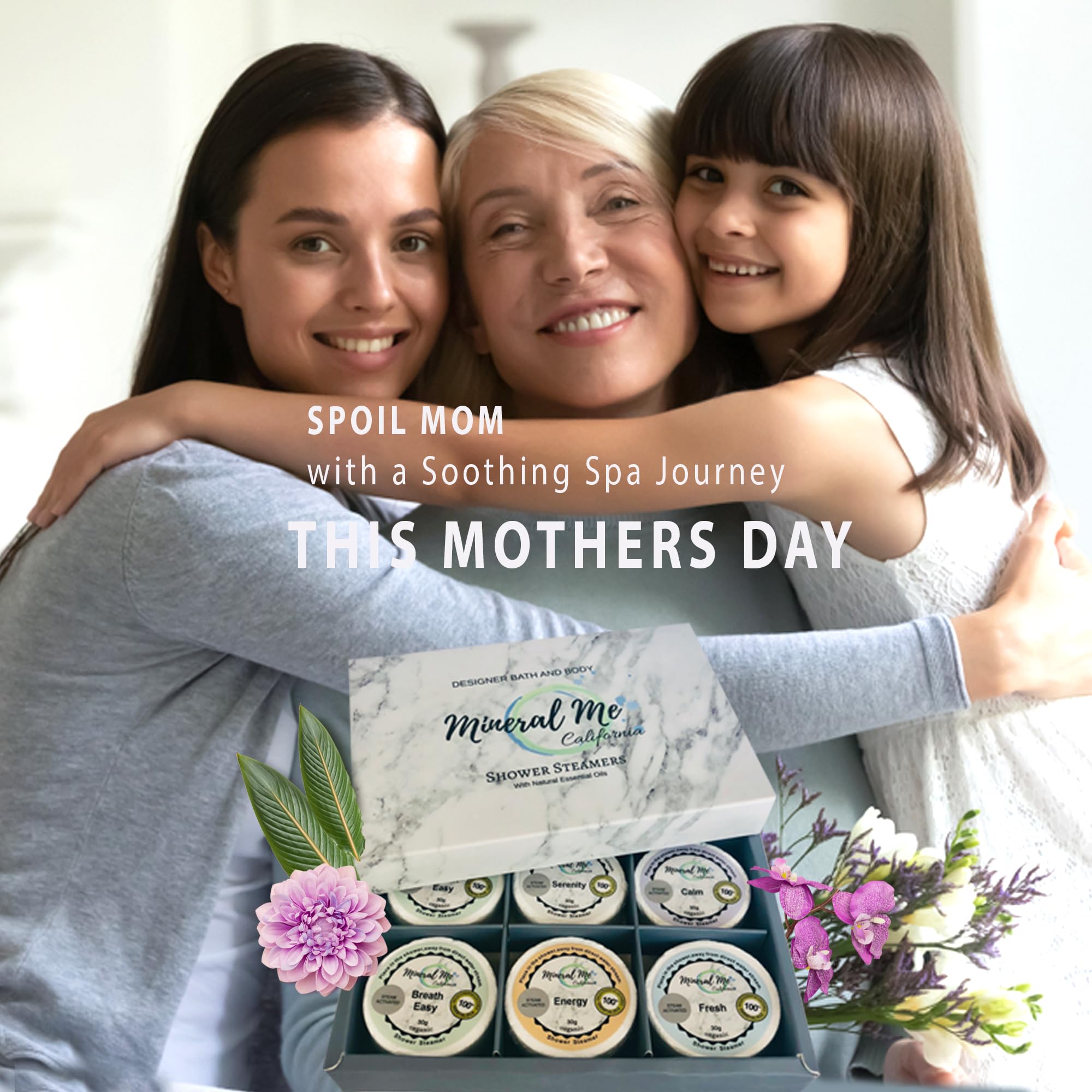 Organic Lavender Shower Bombs with Essential Oils - Aromatherapy Shower Steamers for Relaxation & Spa Experience, Perfect for Stress Relief & Home Self-Care