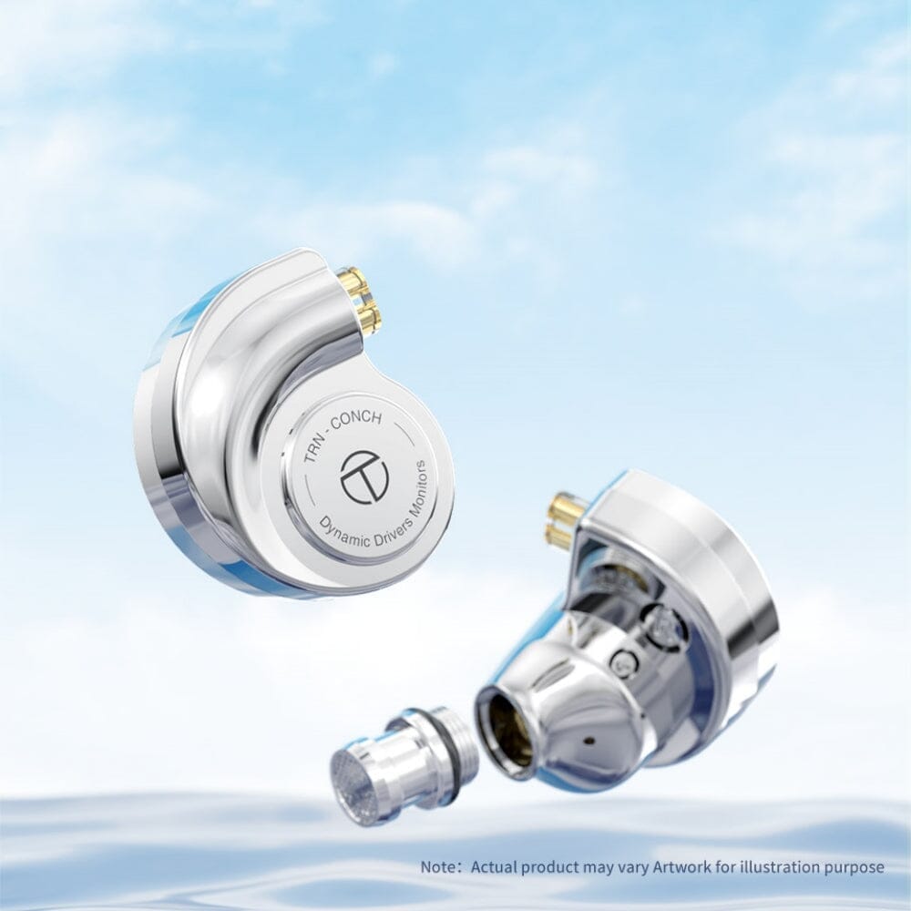 TRN Conch High Performance DLC Diamond Diaphragm Dynamic In-Ear Monitors - Professional Studio Earphones for Musicians, Audiophiles & Gaming Enthusiasts