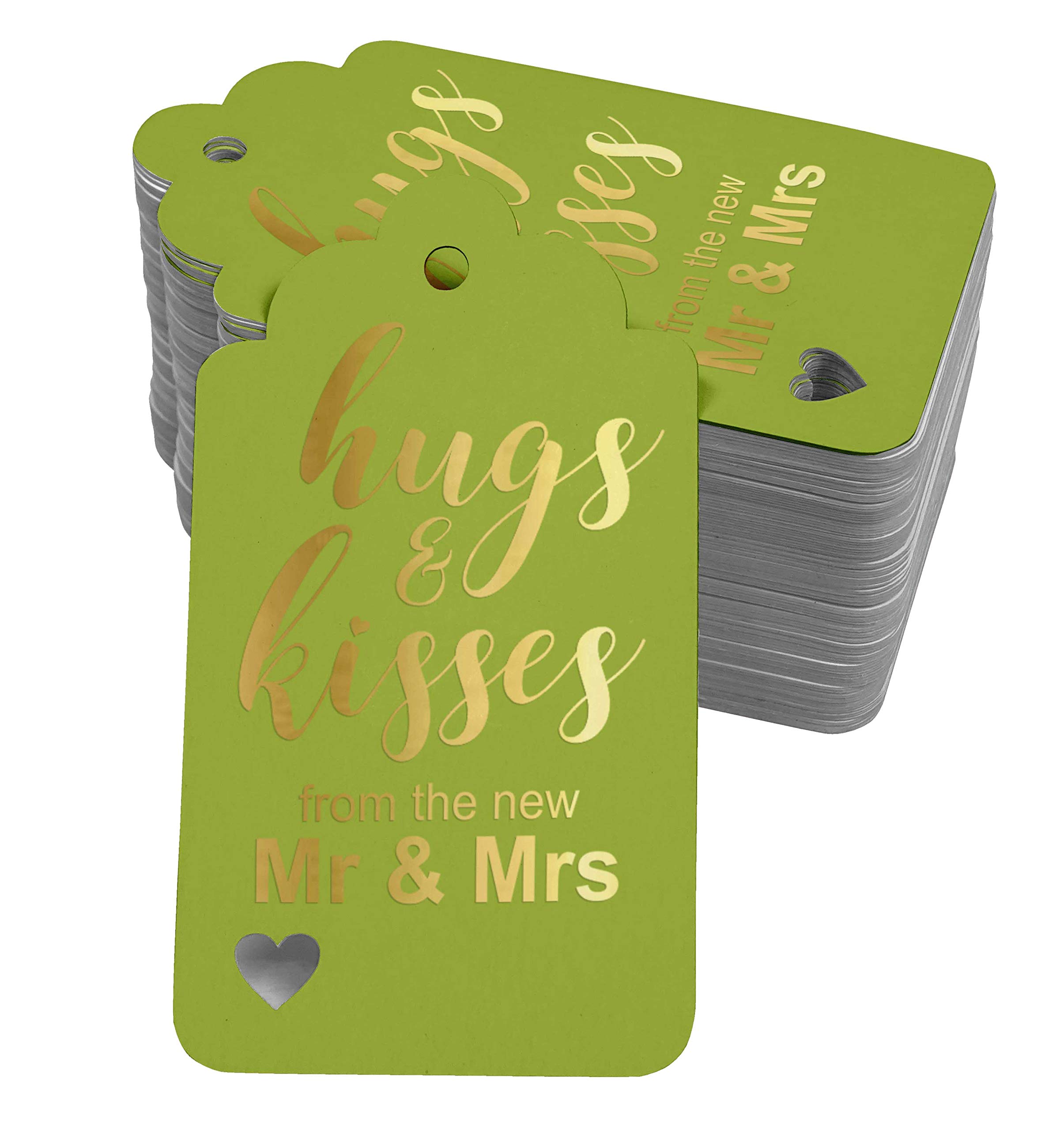 50pcs Real Gold Foil Wedding Favor Tags - Elegant 