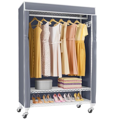 White Rack With Gray Cover
