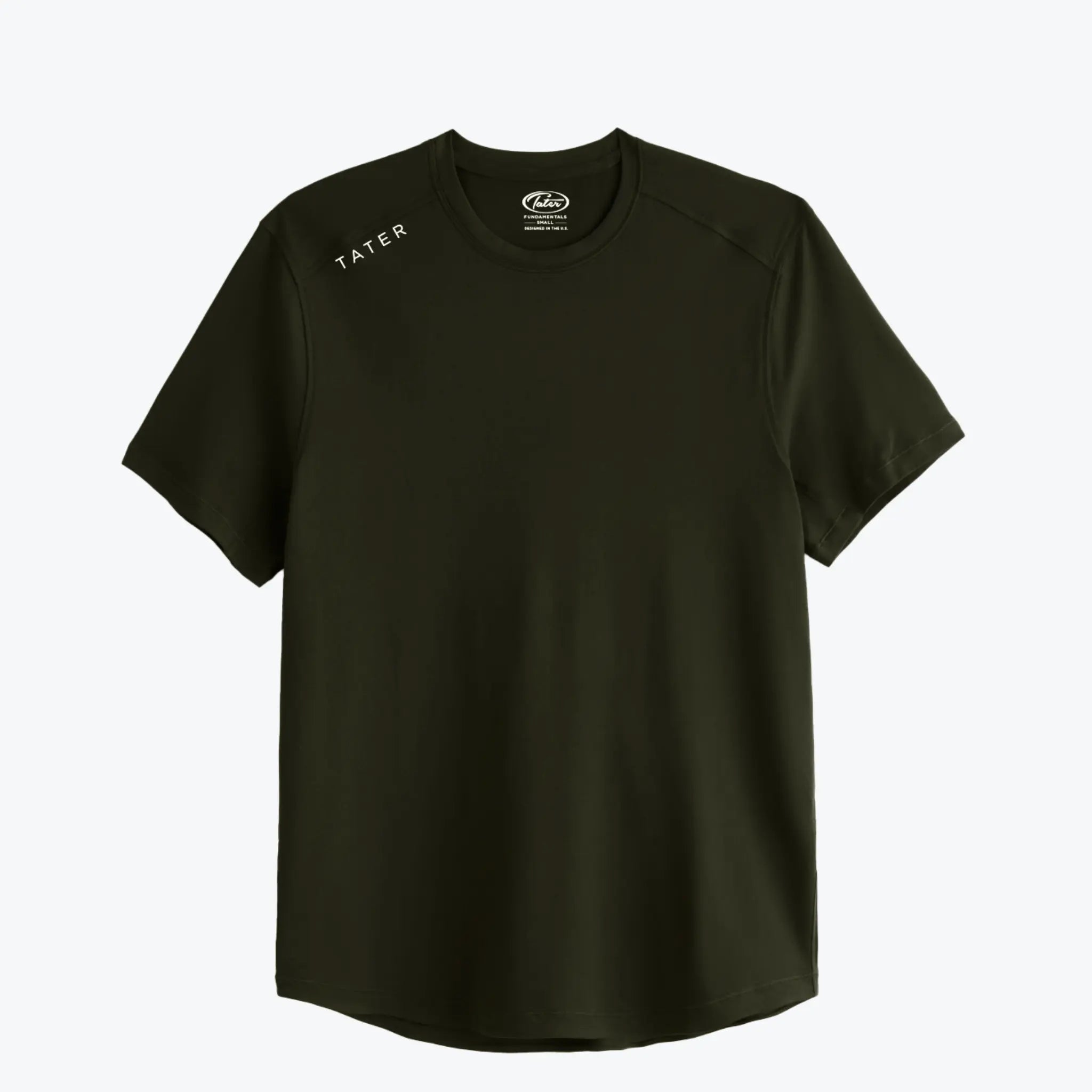 FUNDAMENTALS Training Tee - Olive Green Men's Workout T-Shirt for Gym, Running & Casual Wear