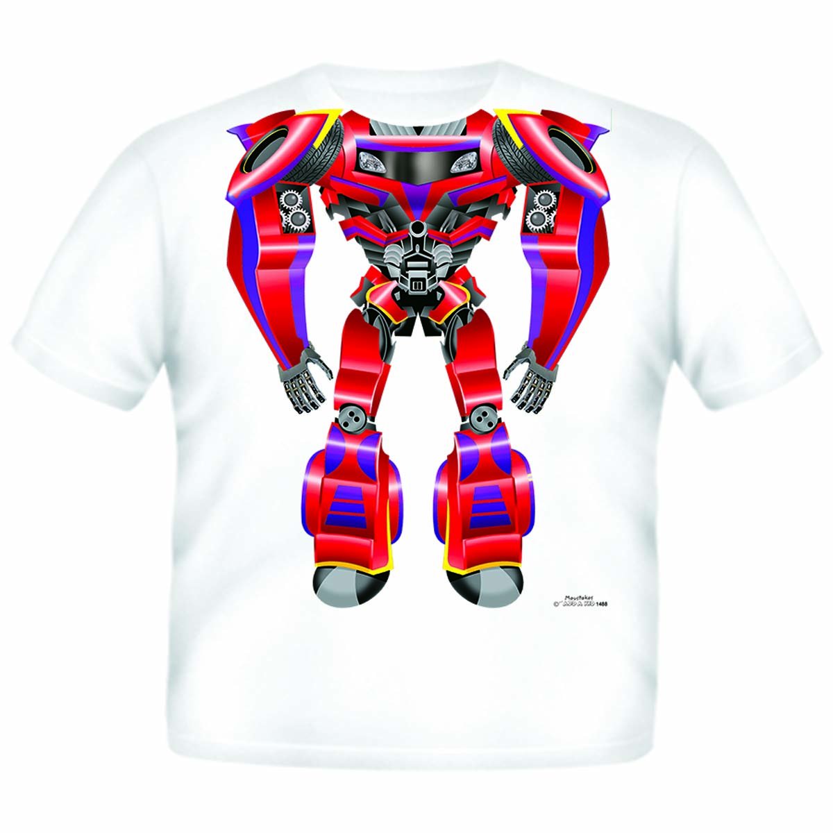 Robot Red T-Shirt for Men - Cool Graphic Tee with Robot Design | Casual Wear, Gifts, and Everyday Outfits