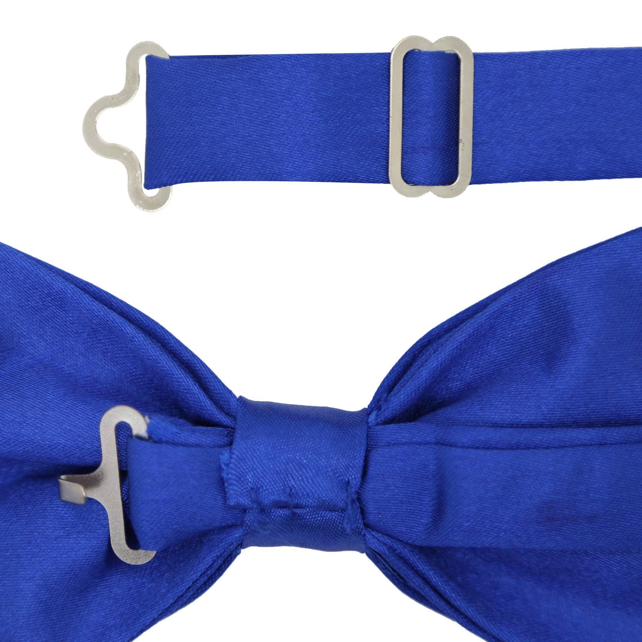 Royal Blue Satin Adjustable Bowtie for Men - Premium Formal Necktie for Weddings, Prom & Special Occasions - Elegant Groomsmen & Gentleman Accessory