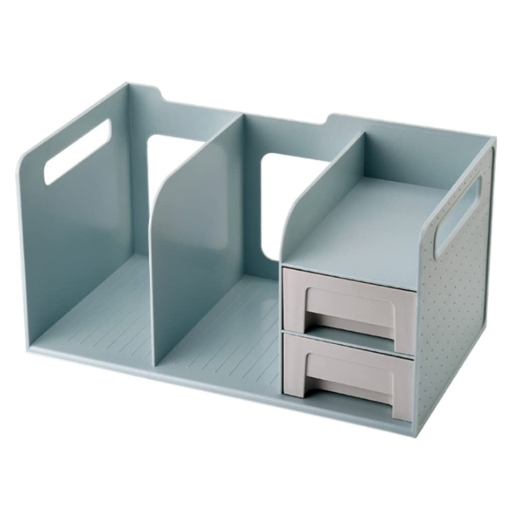 GRETD Desktop Multifunctional Bookshelf Organizer - Office Drawer File Storage Rack & Creative Book Stand for Home, Office, and Study Room Organization