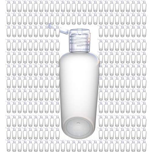 2 oz Plastic Bottles Bulk - 250 Count Refillable Travel Size Containers for Hand Sanitizer, Shampoo, Lotion & Liquid - Perfect for Travel, Gym, Home & Office Organization
