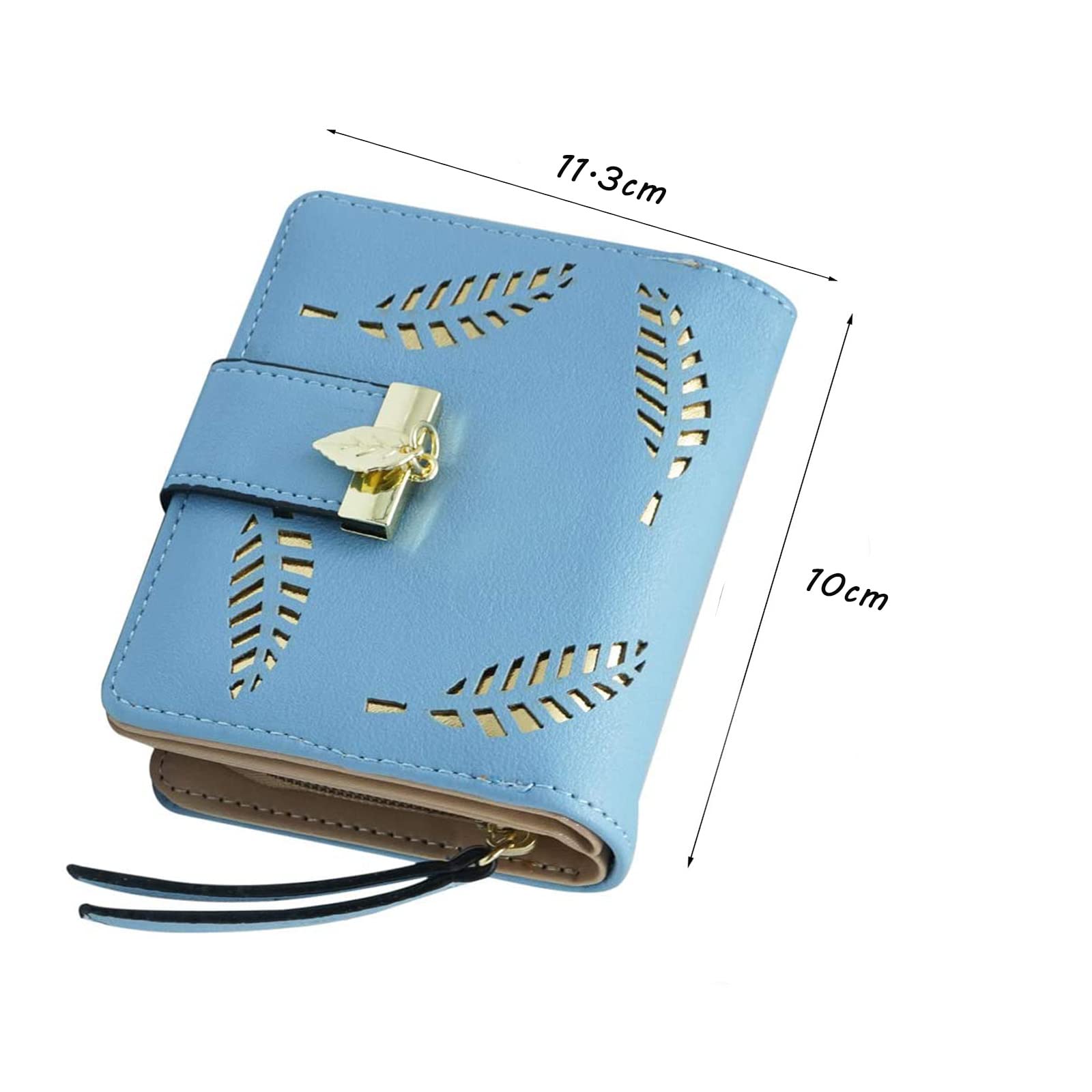 EHIOG Women's Leather Wallet - Bifold Zipper Coin Purse for Cards & Cash | Perfect Gift for Valentine's Day & Weddings