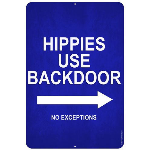 Vintage Hippie Style Kolorcoat™ Metal Bar Sign - Retro Wall Decor for Home, Pub, or Man Cave - Perfect for Themed Parties & Unique Gifts