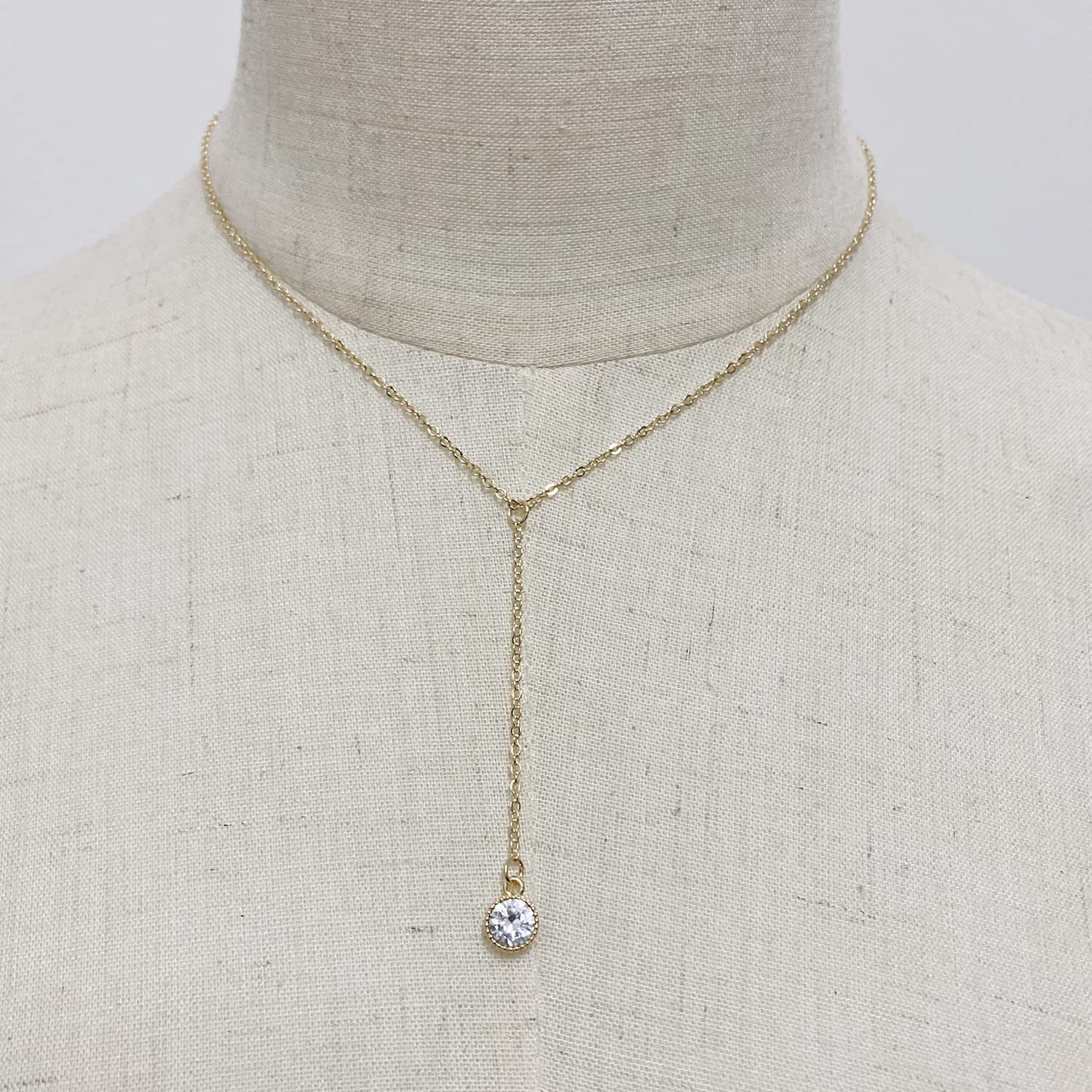 Elegant Gold Y Necklace for Women - Pearl & CZ Pendant, 18K Plated - Perfect for Parties & Gifts