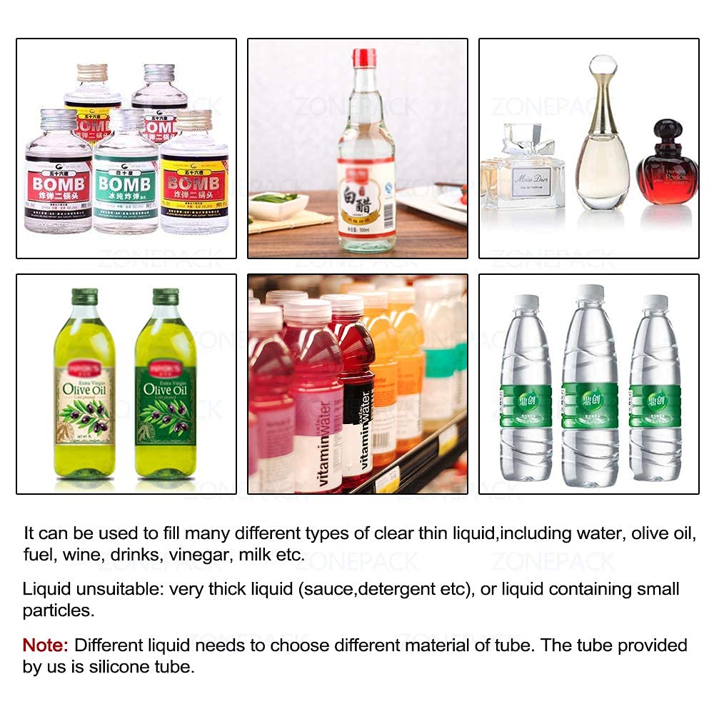 Automatic Liquid Filling Machine for Bottles - Digital Control Pump with 5ml-3500ml Capacity for Water, Milk, Juice & Beverages | Perfect for Home Brewing, Small Business & DIY Projects (GFK160 Model)