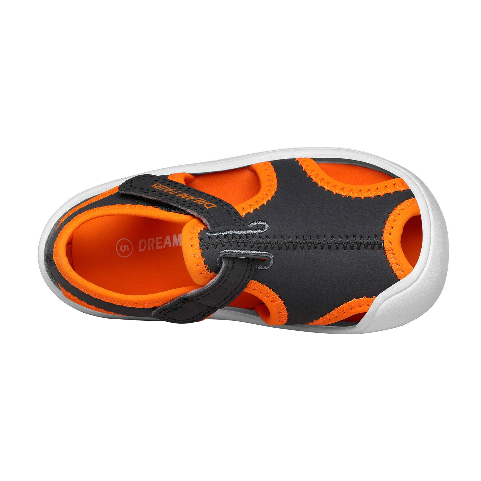DREAM PAIRS Boys Girls Water Shoes - Toddler & Little Kid Closed Toe Summer Sandals for Beach, Pool, and Outdoor Play