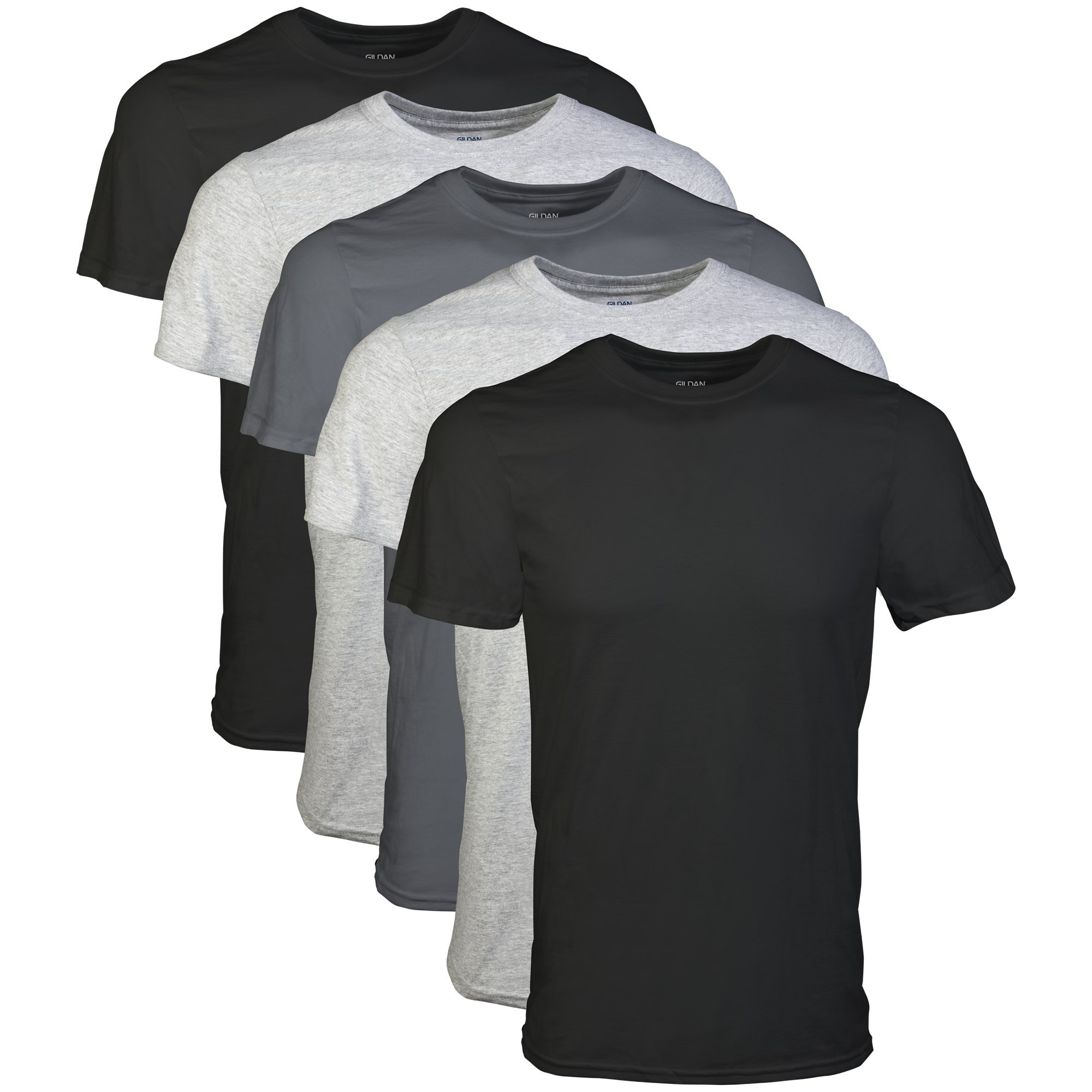 Gildan Men's Crew Neck T-Shirts Multipack (Style G1100) - Soft Cotton Short Sleeve Tees for Casual Wear, Workout & Everyday Use